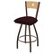 Holland Bar Stool Co 36" Swivel Counter Stool, Brnz Finish, Nat Back, Canter Bordeaux Seat X830 - alternate 1